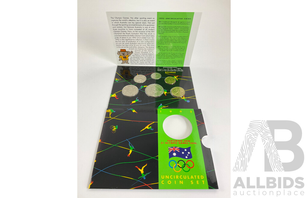Australian RAM 1992 Six UNC Coin Set, Barcelona Olympics