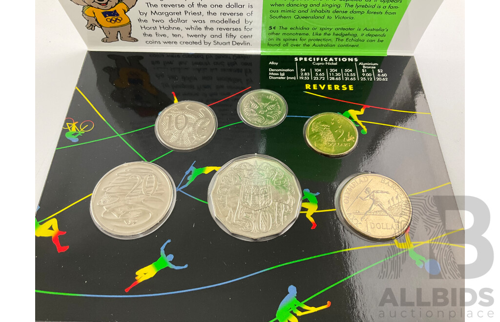 Australian RAM 1992 Six UNC Coin Set, Barcelona Olympics