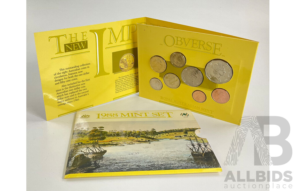 Australian RAM 1988 Eight UNC Coin Set, Bicentennial