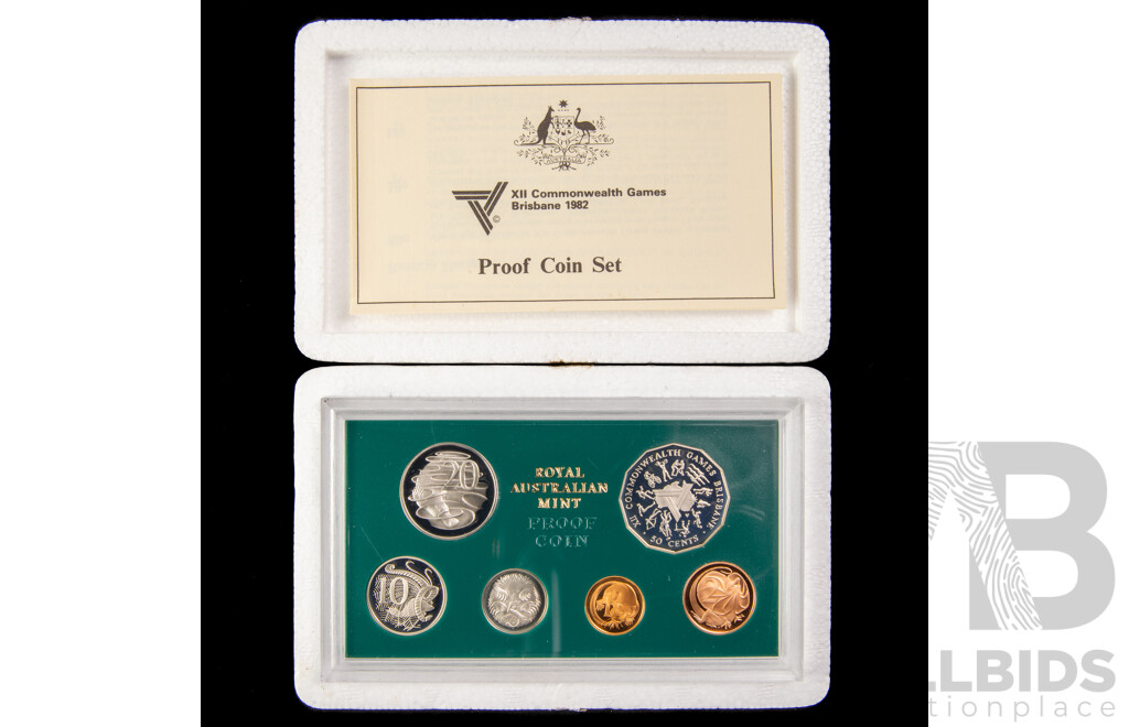 Australian RAM 1982 Proof Coin Set, Commonwealth Games