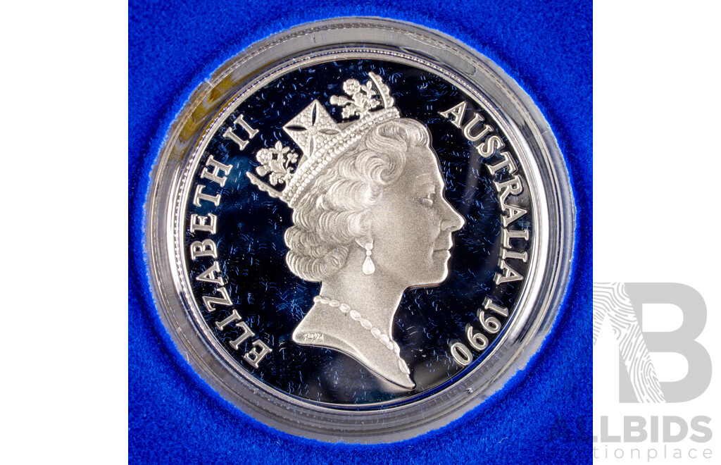 Australian RAM 1990 Silver Proof Ten Dollar Coin, Birds of Australia, Cockatoo .925