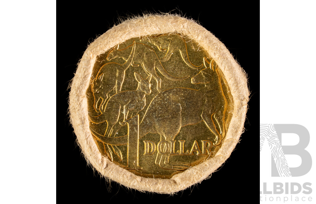 Australian RAM 1984 UNC One Dollar Coin Roll, First Year Issue
