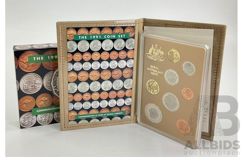 Australian RAM 1991 Eight Proof Coin Set, Twenty Five Years of Decimal Currency