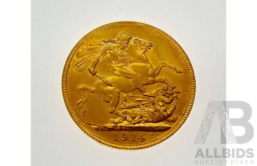 Australian 1914 Gold Sovereign, Perth Mint