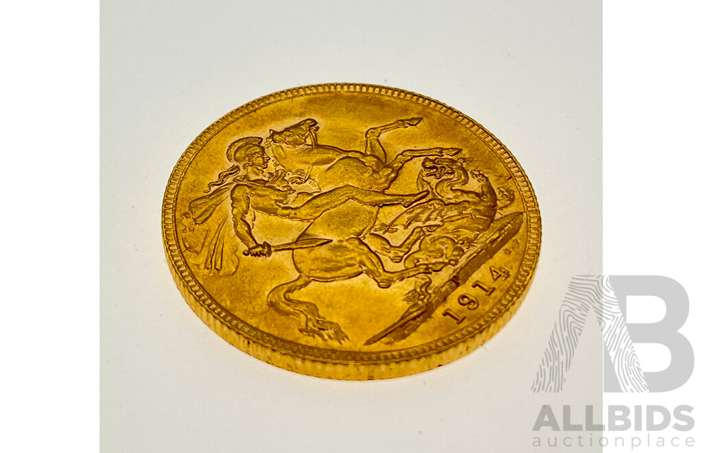 Australian 1914 Gold Sovereign, Perth Mint