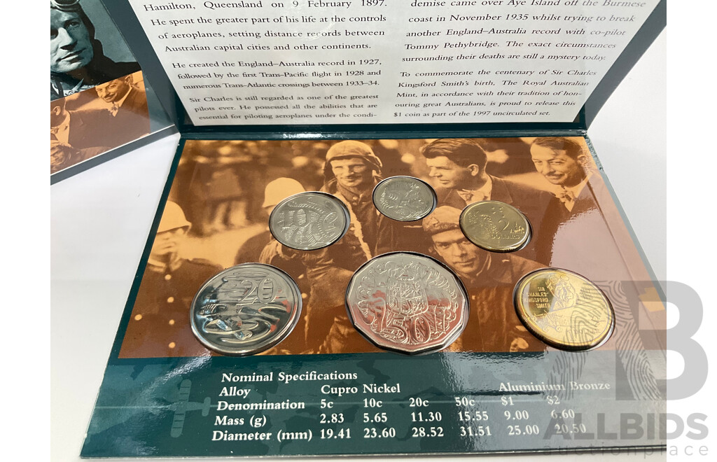 Australian RAM 1997 Six UNC Coin Set