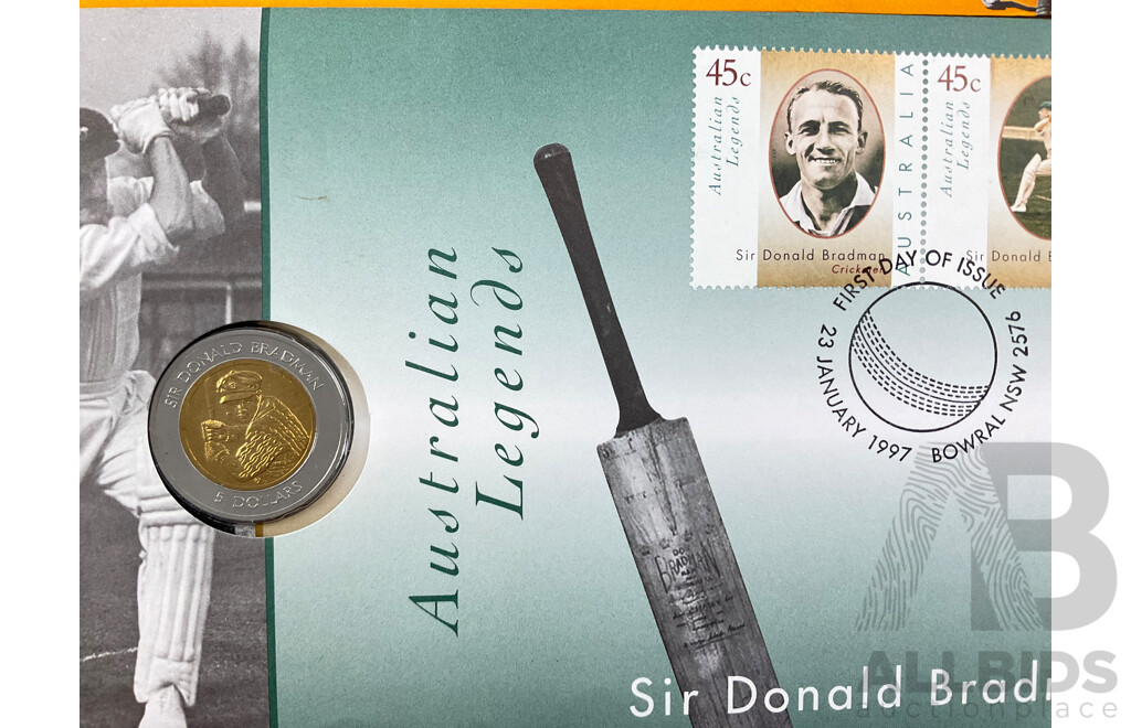 Australian 1995 Weary Dunlop and 1997 Donald Bradman PNCs