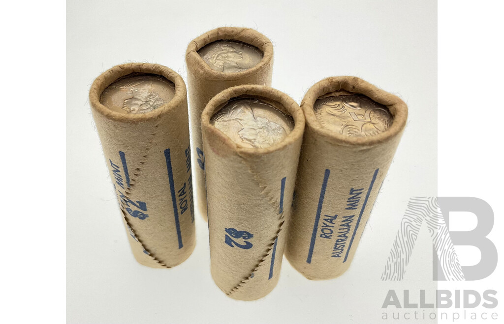 Four Australian RAM 1981 Five Cent Coin Rolls