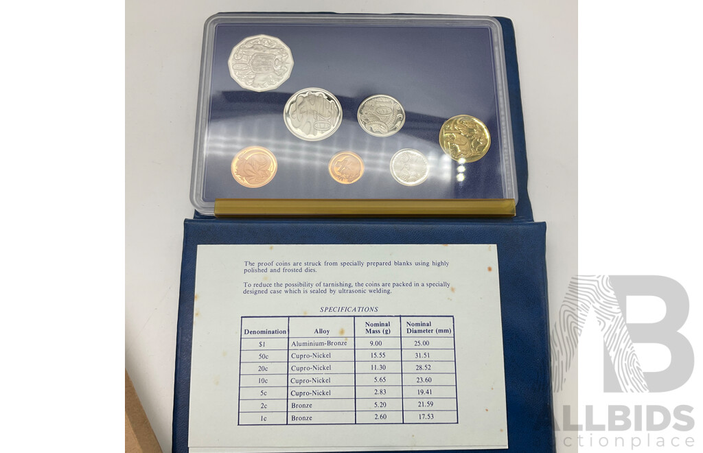 Australian RAM 1985 Seven Proof Coin Set