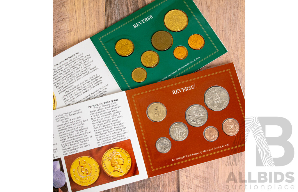 Australian RAM 1985 and 1986 UNC Coin Sets