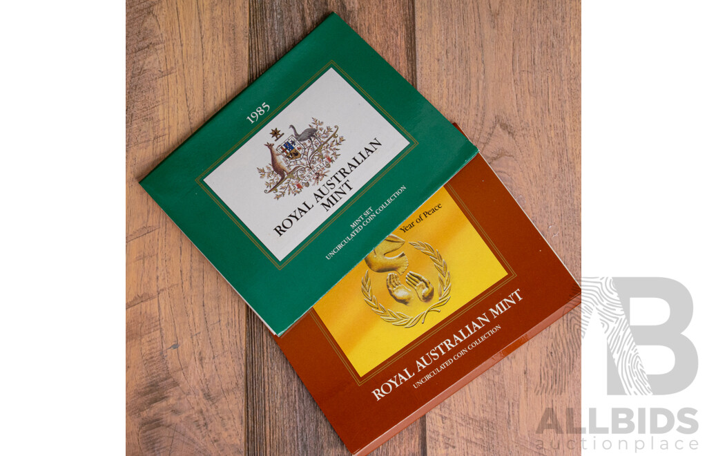 Australian RAM 1985 and 1986 UNC Coin Sets