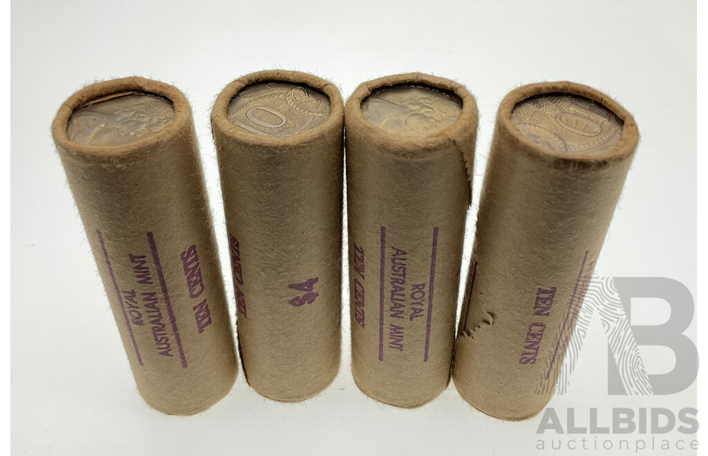 Four Australian RAM 1980 Ten Cent Rolls