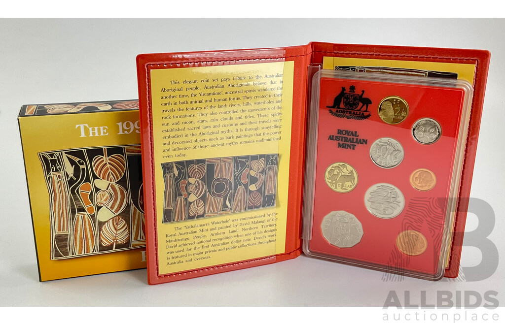 Australian RAM 1990 Eight Proof Coin Set, Yathalamarra Waterhole