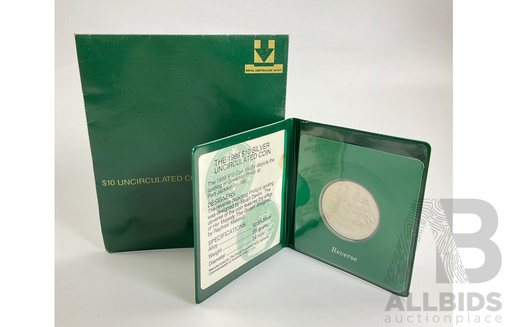 Australian RAM 1988 Silver Ten Dollar Coin .925