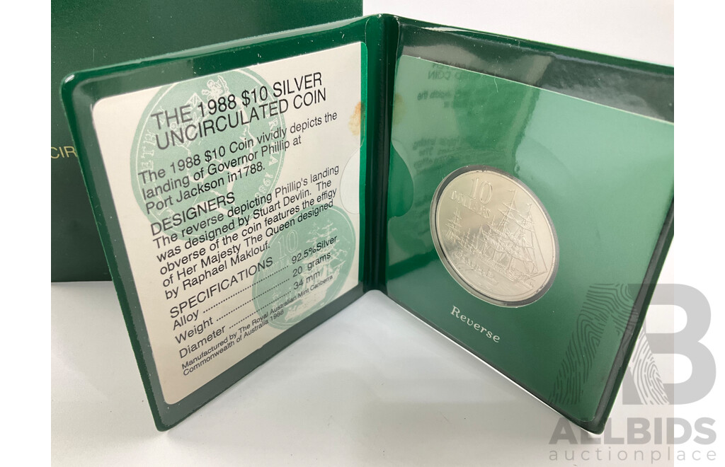 Australian RAM 1988 Silver Ten Dollar Coin .925