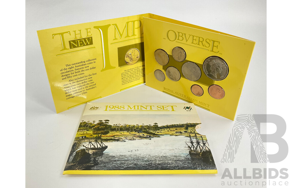 Australian RAM 1988 Eight UNC Coin Set