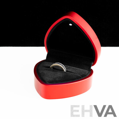18ct Diamond & Sapphire Set Ring, TDW 0.25ct/S0.55ct, Size J, 3.89 Grams