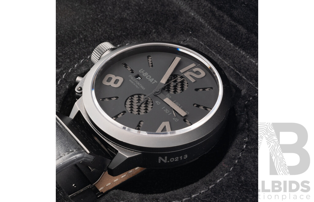 U-Boat 53mm Classico Lefty Black Carbon Fiber, Model 2277