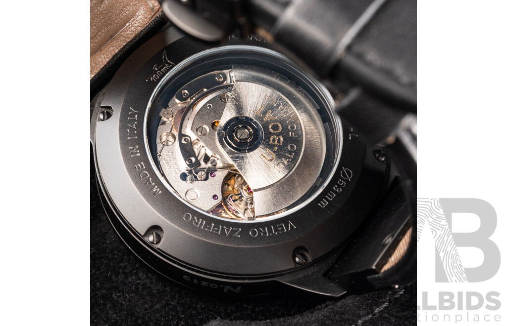 U-Boat 53mm Classico Lefty Black Carbon Fiber, Model 2277