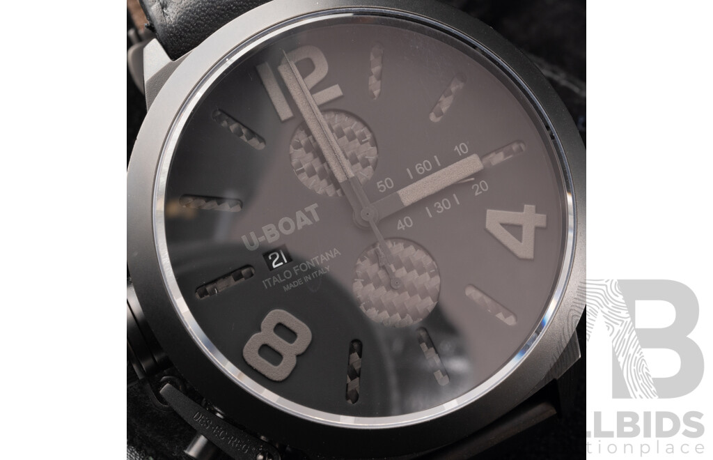 U-Boat 53mm Classico Lefty Black Carbon Fiber, Model 2277