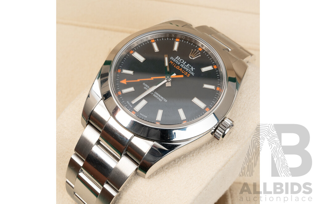 Rolex 41mm Milgauss Watch, Model 116400