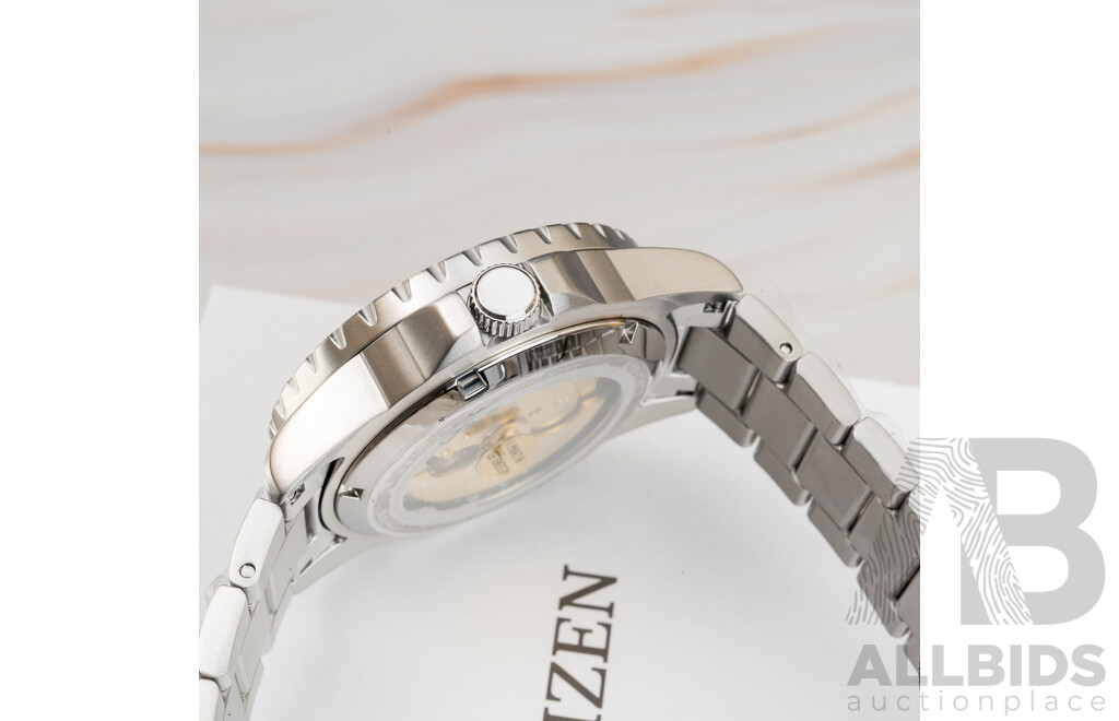 Citizen 43mm Canary Yellow Dial Watch, Model NJ017083Z