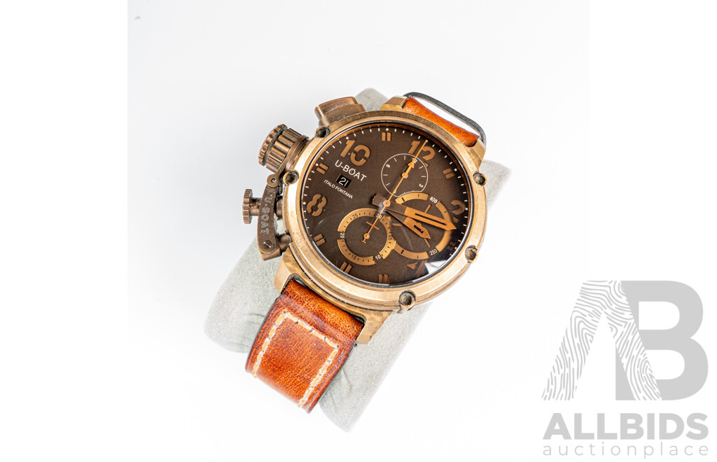 U-Boat 46mm Limited Edition Chimera U-51 Bronze Watch, 083 of 300, Model 6945
