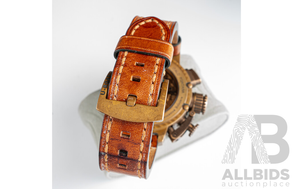 U-Boat 46mm Limited Edition Chimera U-51 Bronze Watch, 083 of 300, Model 6945