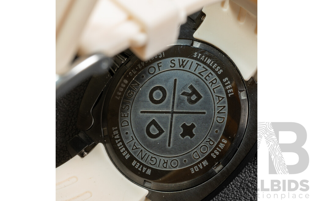 Sam & Rod Time Collection Iconic42 No. 03037, 40mm, Black & White