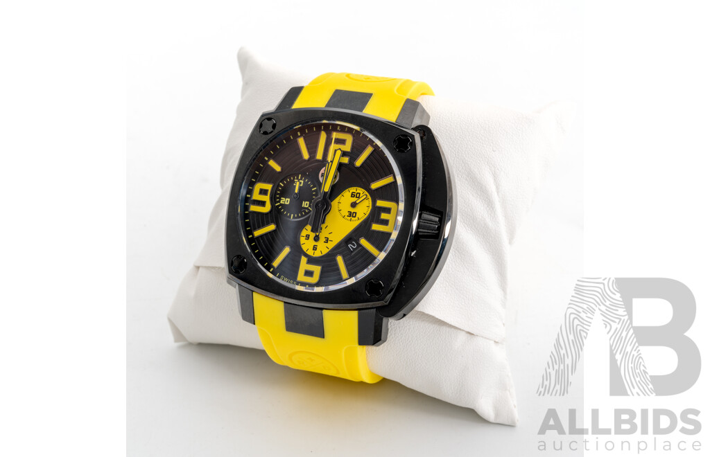 Sam & Rod 42.5mm Empire Iconic Chronograph, Model I42C-BBY0001