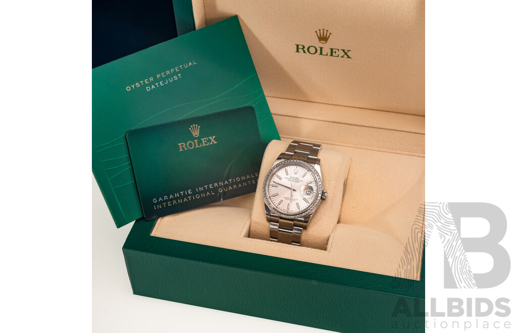 Rolex Datejust 126200 Diamond Bezel Silver Dial