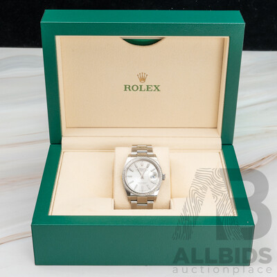 Rolex Datejust 126200 Diamond Bezel Silver Dial