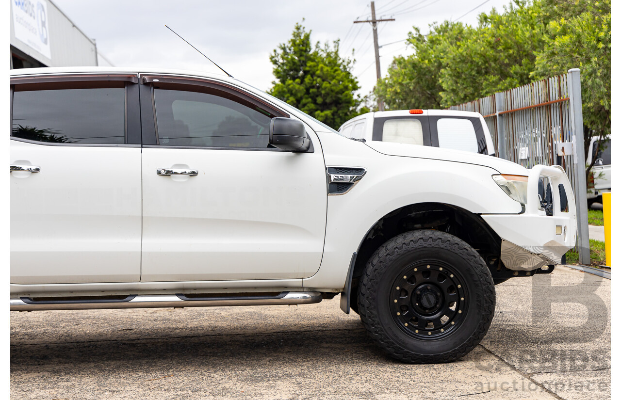 3/2012 Ford Ranger XLT 3.2 (4x4) PX Dual Cab Chassis Cool White Turbo Diesel 3.2L