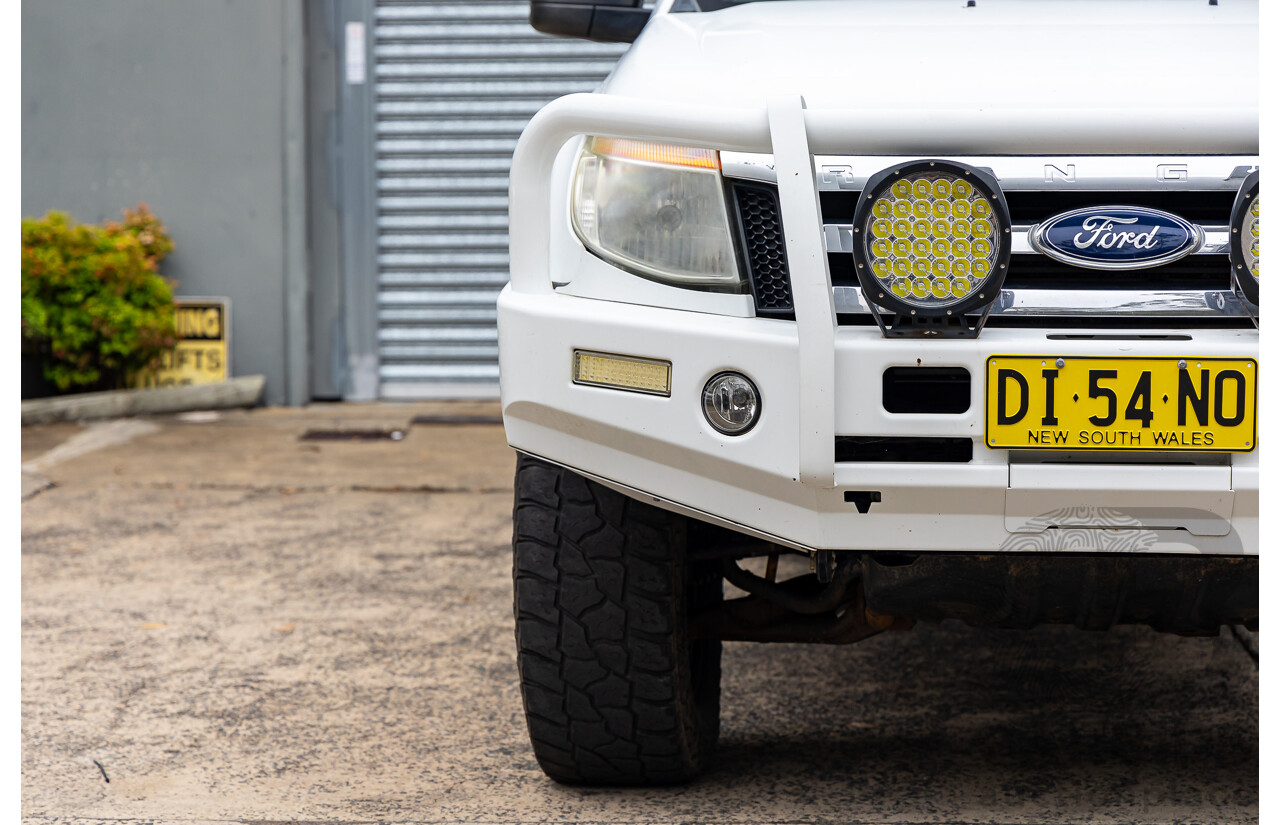 3/2012 Ford Ranger XLT 3.2 (4x4) PX Dual Cab Chassis Cool White Turbo Diesel 3.2L