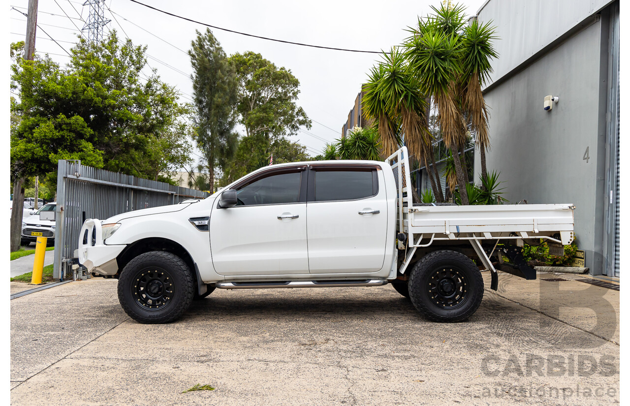 3/2012 Ford Ranger XLT 3.2 (4x4) PX Dual Cab Chassis Cool White Turbo Diesel 3.2L