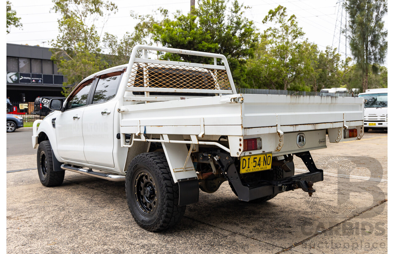 3/2012 Ford Ranger XLT 3.2 (4x4) PX Dual Cab Chassis Cool White Turbo Diesel 3.2L