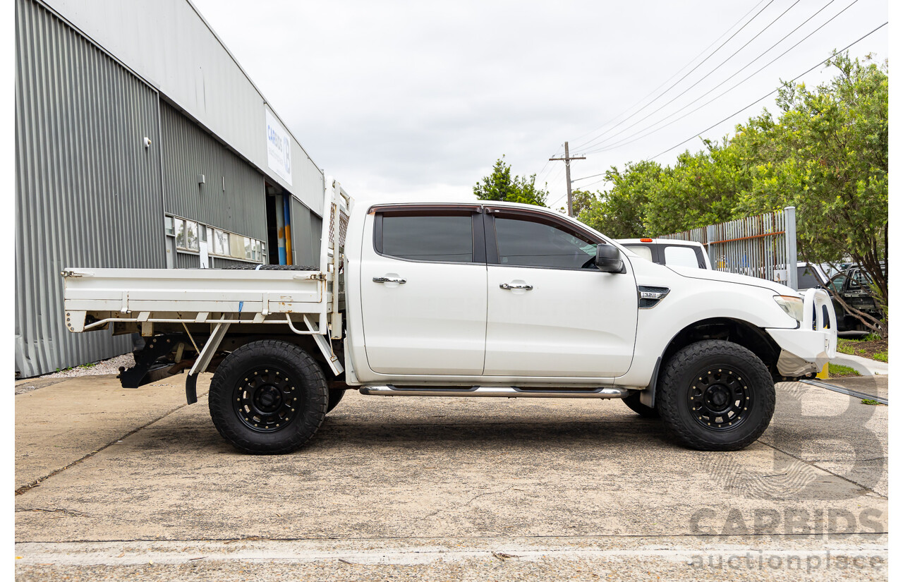 3/2012 Ford Ranger XLT 3.2 (4x4) PX Dual Cab Chassis Cool White Turbo Diesel 3.2L