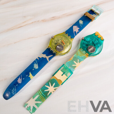 Swatch Scuba 200 'Happy Fish' Watch & Swatch Scuba 200 'Sea Floor' Watch
