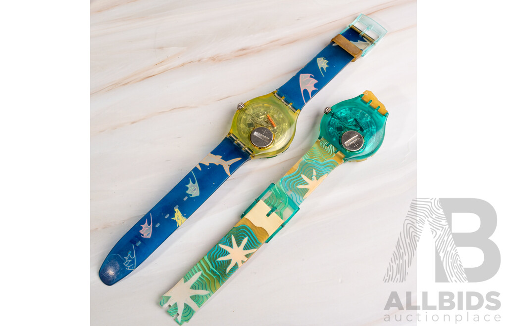 Swatch Scuba 200 'Happy Fish' Watch & Swatch Scuba 200 'Sea Floor' Watch