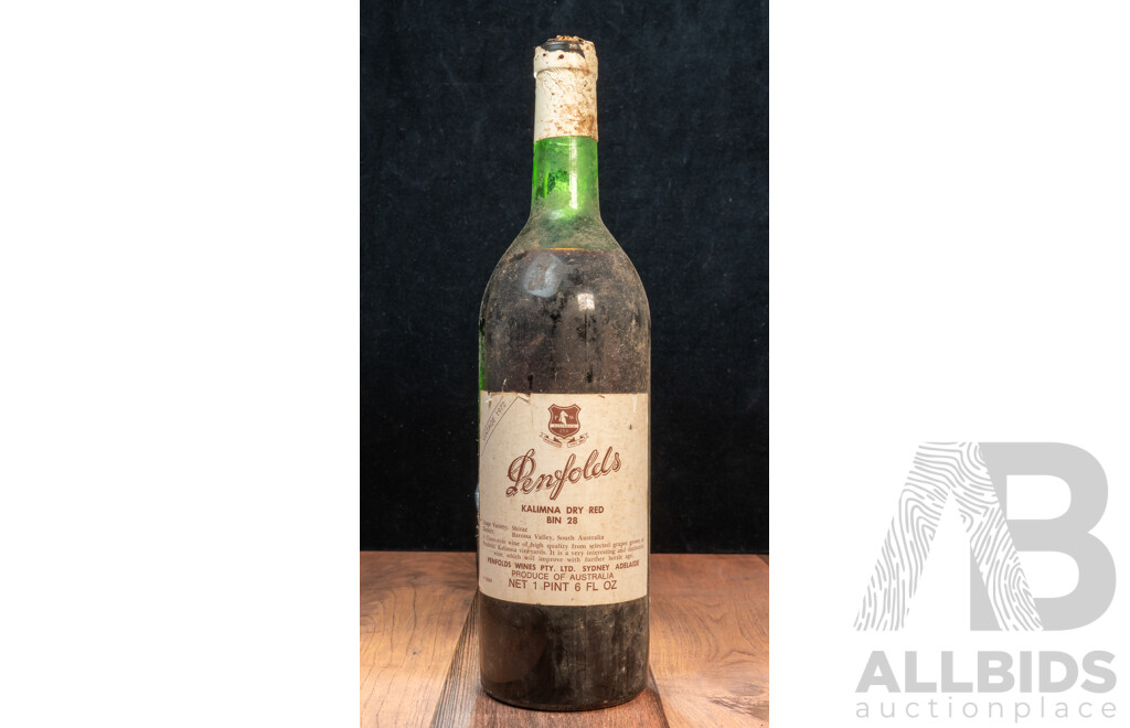 Penfolds Kalimna Bin 28 Light Dry Red Vintage 1972