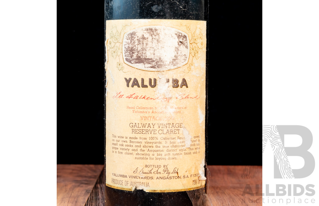 Yalumba Galway Vintage Reserve Claret Vintage 1970