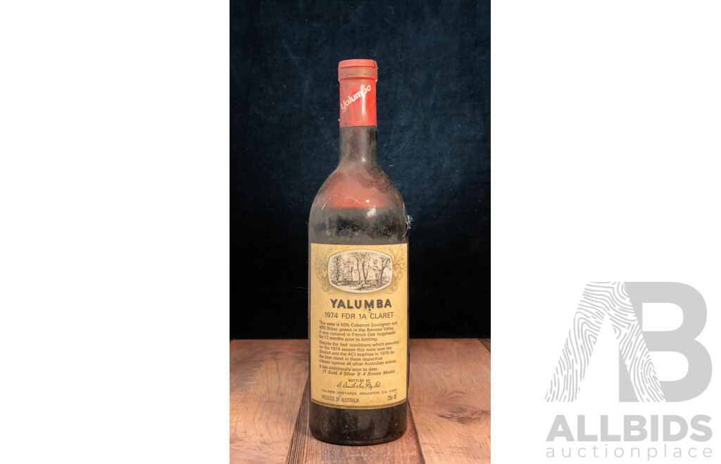 Yalumba FDR 1A Claret Claret Vintage 1974