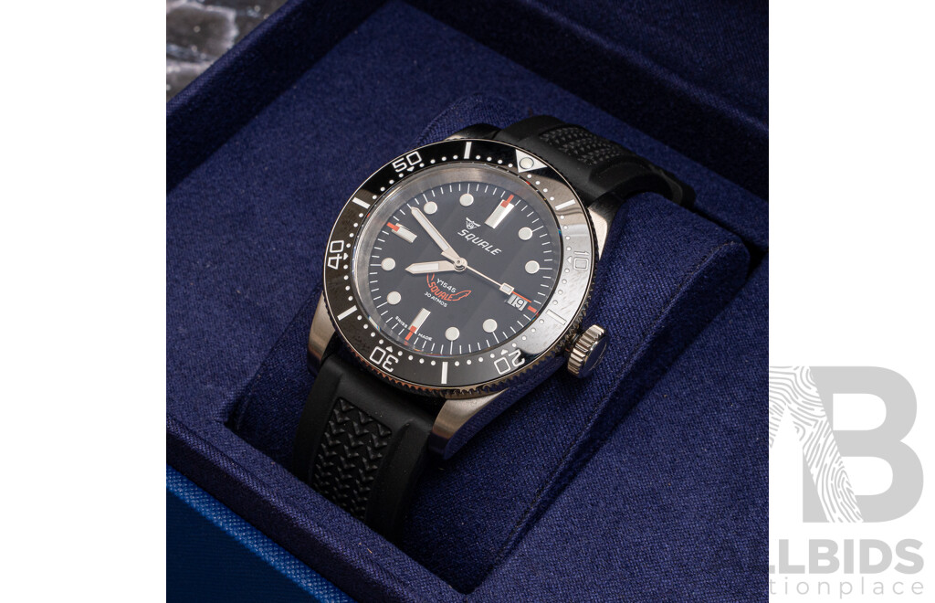 Squale 40mm Professional Diver Black, Model 1545BKBKC.HT