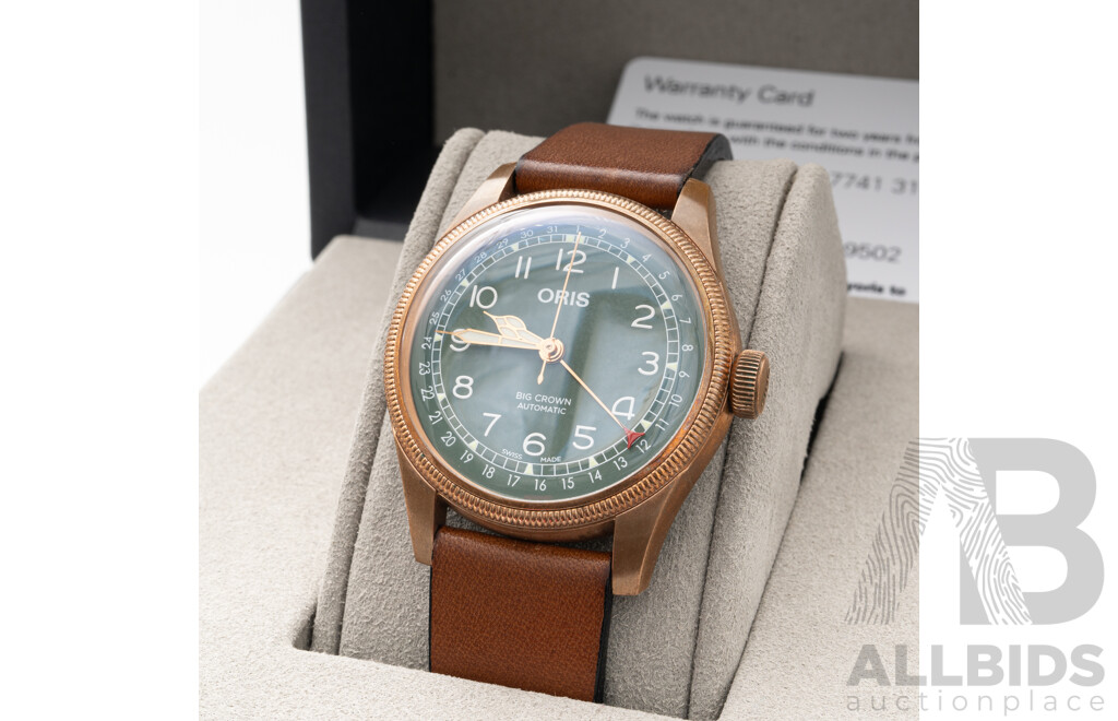 Oris 40mm Big Crown Pointer Date 80th Anniversary Edition, Model 01 754 7741 3167-07 5 20 58BR