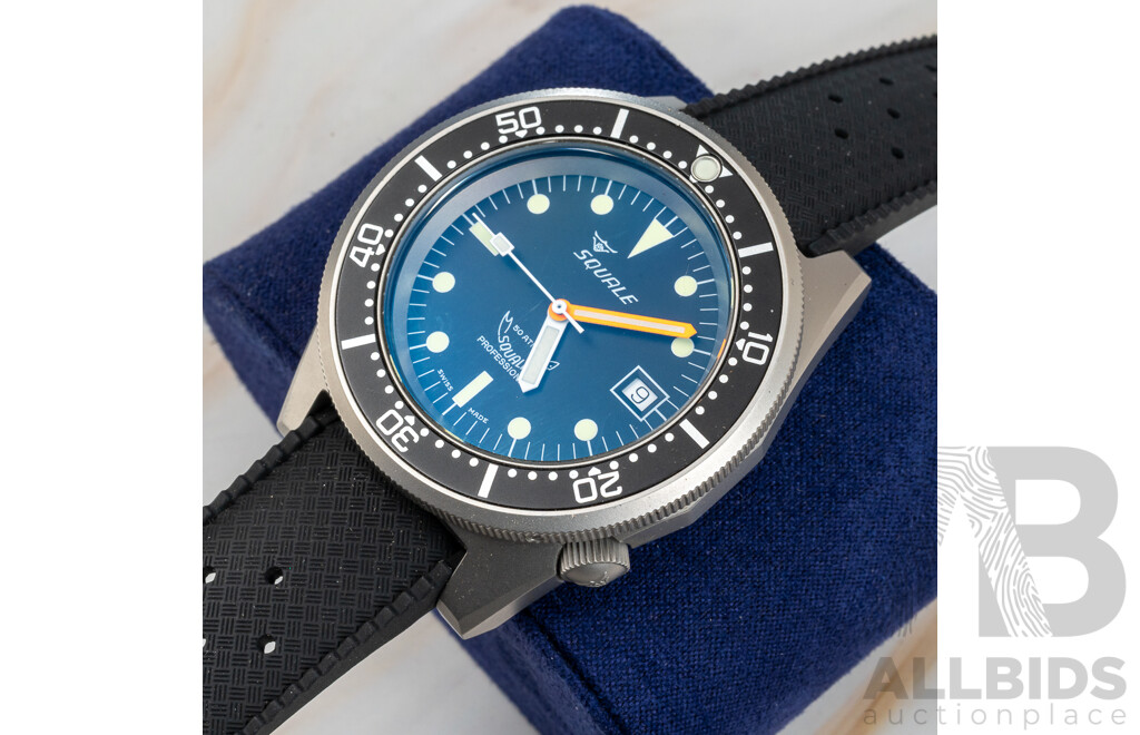 Squale 42mm 500m Divers Watch, Model 1521BKBL.PC