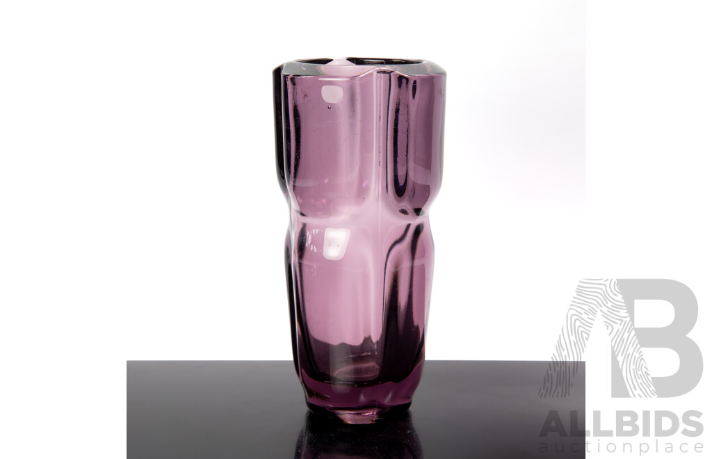 SKLO UNION Glass Vase by František Vízner for Rudolfova Hut Glassworks