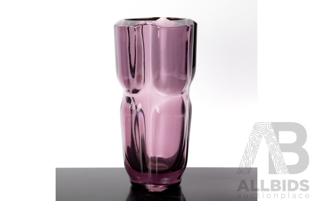 SKLO UNION Glass Vase by František Vízner for Rudolfova Hut Glassworks