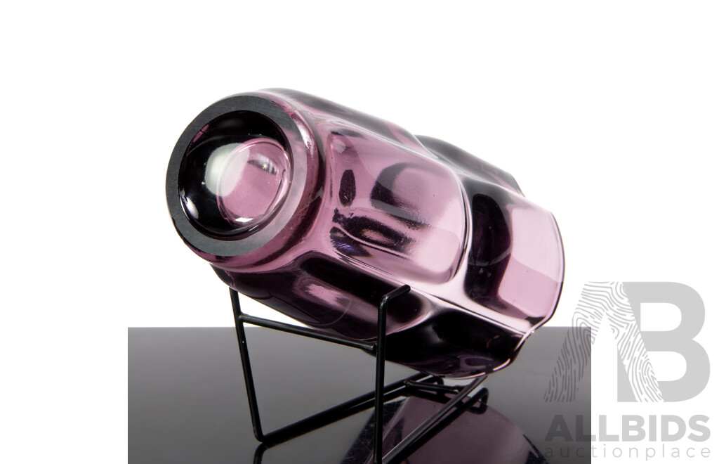 SKLO UNION Glass Vase by František Vízner for Rudolfova Hut Glassworks