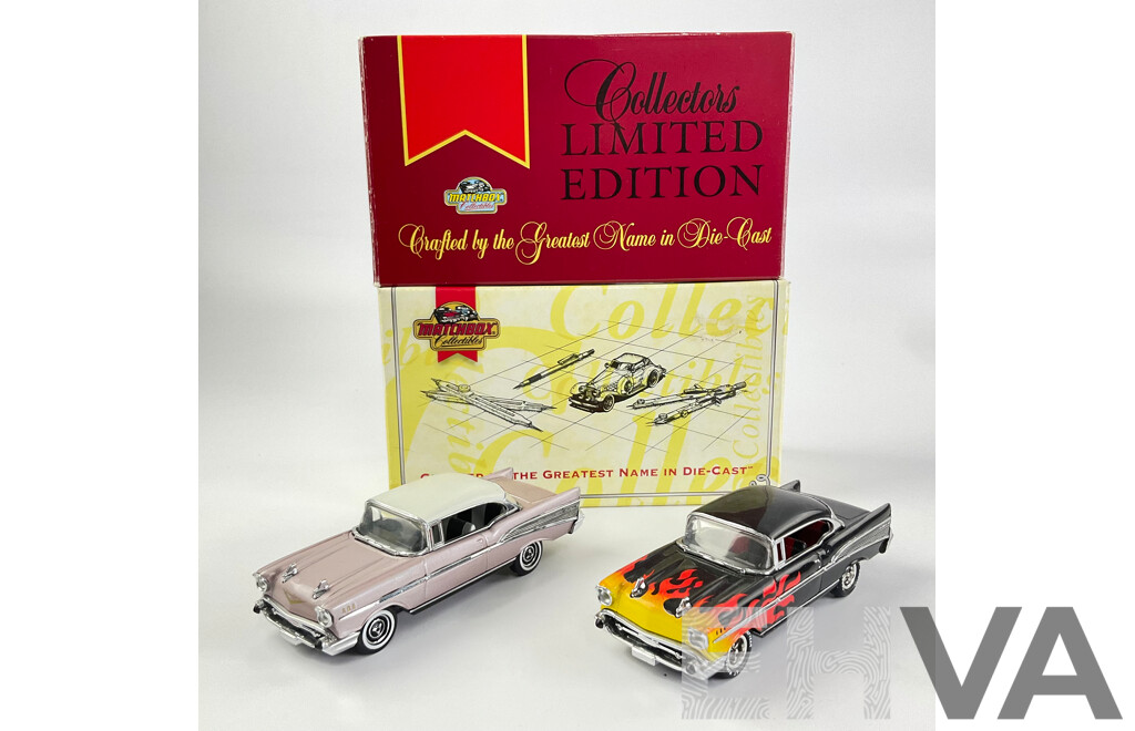 Two Matchbox Collectables 1957 Chevolets, Hot Rod and Bel Air