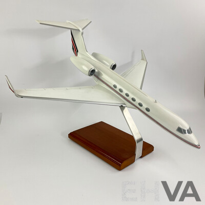 Three Large Display Model Aircraft Including Air America B-146, RAAF Cargo Plane and Twin Engine Lear Jet